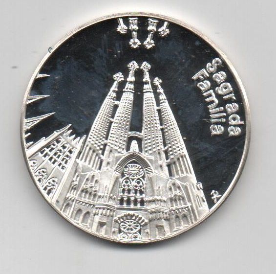 ESPAÑA- MEDALLA DE PLATA -  SAGRADA FAMILIA BARCELONA ´92